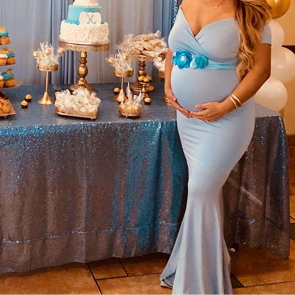 NWT blue maternity dress
